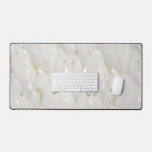 Elegant goud opaal steen marmer monogram bureaumat (Keyboard & Muis)