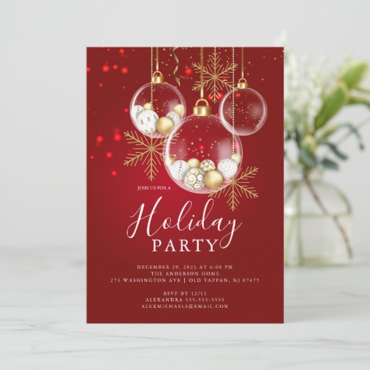 Elegant Goud Ornament Kerstfeest Kaart (Staand voorkant)