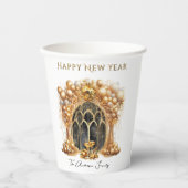 Elegant & Goud Oudejaarsavond Party Papieren Cups Papieren Bekers (Voorkant)