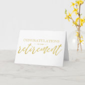 Elegant Goud Pensioen Gefeliciteerd Groet Kaart (Gele Bloem)