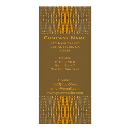 elegant goud reclamekaart (Voorkant)