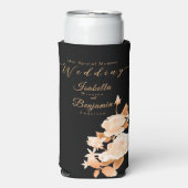 Elegant Goud Roos Zwart Bruiloft (Seltzer Voorkant)