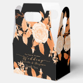 Elegant Goud Roos Zwart Bruiloft Bedankdoosjes (Geopend)