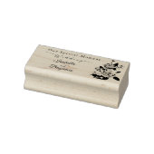 Elegant Goud Roos Zwart Bruiloft Rubberstempel (Stempel)