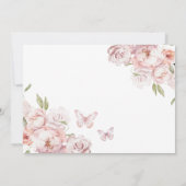 Elegant Goud Roze Bloemen Mis XV Años Save The Dat Kaart (Achterkant)