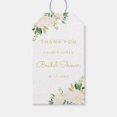 Elegant Goud Roze Bloemen Vrijgezellenfeest Labels Cadeaulabel (Voorkant)