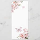 Elegant Goud Roze Geometrisch Bloemen Quinceañera Menu (Achterkant)