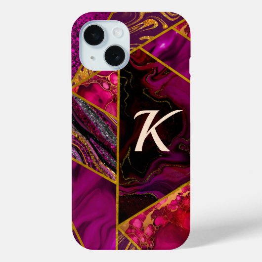 Elegant goud roze paarse glitter girly Case-Mate iPhone case (Achterkant)