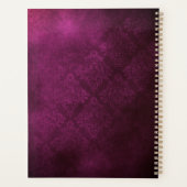 Elegant goud roze paarse glitter girly planner (Achterkant)