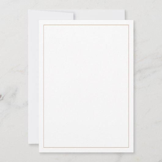 Elegant Goud Script Border 50e Verjaardagsfeest Kaart (Achterkant)