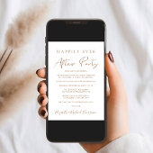 Elegant Goud Script Foto Bruiloft Receptie Kaart