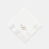 Elegant Goud Script Monogram Gemaakt Servet (Hoek)