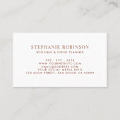 Elegant Goud Script Monogram Modern Professioneel Visitekaartje (Achterkant)