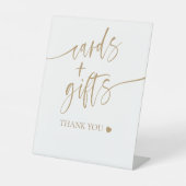 Elegant Goud Script Vrijgezellenfeest Kaarten & Ge Reclamebord Met Voetstuk (Voorkant)