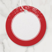 Elegant Goud Script Vrolijk Kerstmis Sneeuwvlokken Bedankjes Labels (Achterkant)