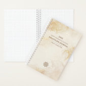 Elegant Goud Sparkling Beige Waterverf Dankbaarhei Notitieboek (Binnen)