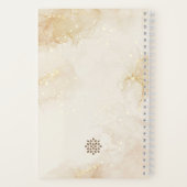 Elegant Goud Sparkling Beige Waterverf Dankbaarhei Notitieboek (Achterkant)