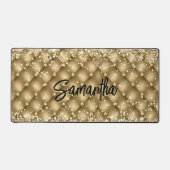 Elegant goud sparkly glitter monogram bureaumat (Voorkant)
