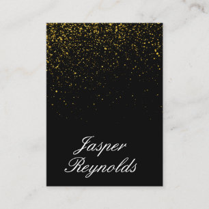 Elegant Goud Stof Zwart Lux Visitekaartje