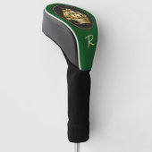 Elegant Goud Tall Masted Schip met Monogram Golfheadcover (Schuin)