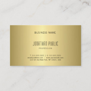 Elegant goud uitziend ontwerp eenvoudig modern chi visitekaartje
