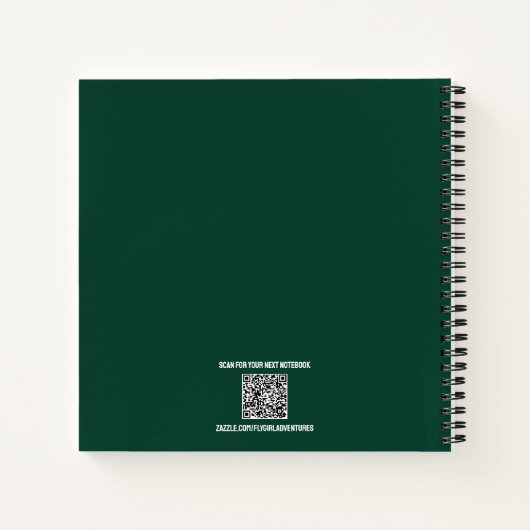 Elegant goud veertig en onverschrokken, Custom Jou Notitieboek (Achterkant)