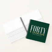 Elegant goud veertig en onverschrokken, Custom Jou Notitieboek (Binnen)
