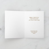 Elegant Goud Waterverf Vrolijk Kerstfeest Notitiekaartje (Binnen)