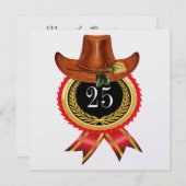 Elegant Goud Western Uitnodiging (Voorkant / Achterkant)