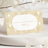 Elegant Goud Wit Geometrische Art Deco Bruiloft