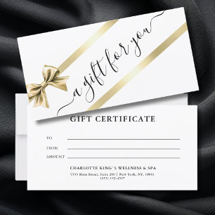 ELEGANT, GOUD, WIT, LINT BEDRIJFS CERTIFICAAT
