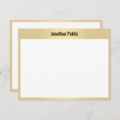 Elegant Goud Wit Sjabloon Trendy Modern Design (Voorkant / Achterkant)