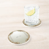 Elegant Goud Zandsteen Onderzetter (Zijkant)