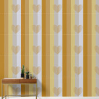 Elegant Goud Zilver Grijs Gestreept Harten Patroon