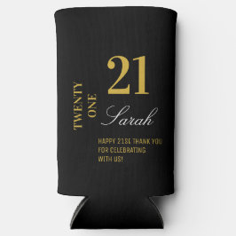 Elegant Goud & Zwart 21e Verjaardagsfeestje Cockta