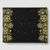 Elegant Goud Zwart 50e Verjaardag Winter Glitter Gastenboek (Achterkant)