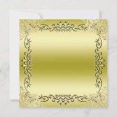 Elegant Goud & Zwart 50ste Verjaardag Trouwdag Vro Kaart (Achterkant)