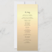 Elegant Goud Zwart Huwelijksceremonie Programma (Achterkant)