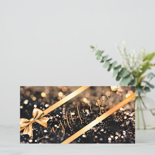 ELEGANT, GOUD, ZWART, LINT ZAKELIJK CERTIFICAAT (Staand voorkant)