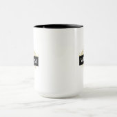 Elegant Goud Zwart  Monogram Mok (Midden)