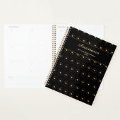Elegant Goud Zwart Professionele Naam Personaliser Planner (Display)