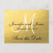 Elegant Goud Zwart Save the Date Aankondigingskaart (Voorkant)