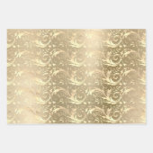 Elegant  gouddamaspatroon inpakpapier vel (Voorkant)