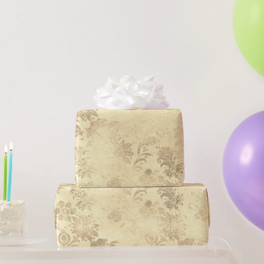 Elegant  gouddemaspatroon cadeaupapier (Feestgeschenken)