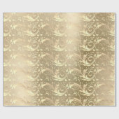 Elegant gouddemaspatroon cadeaupapier (Vlak)