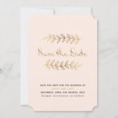 Elegant goudeffect behalve datumkaart save the date (Voorkant)