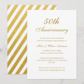 Elegant Gouden 50ste Trouwdag Jubileum Kaart (Voorkant / Achterkant)