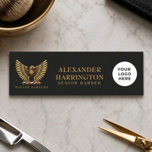 Elegant Gouden Adelaar Kapperszaak Logo Kapper Naamplaatje