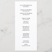 Elegant gouden ananas bruiloft programma (Achterkant)