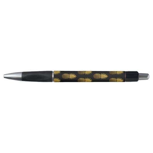 Elegant Gouden Ananaspatroon Pen (Voorkant)